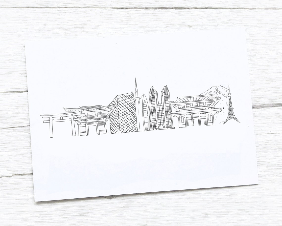 Tokyo Skyline Tokyo Art Print - Etsy