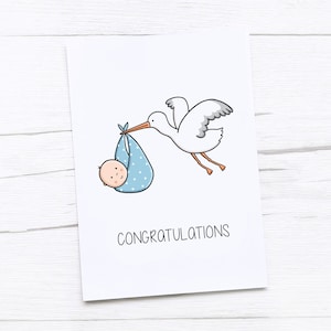 Nouvelle carte bébé | carte nouveau-né | Félicitations bébé | Tige