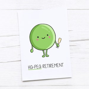 Carte de retraite heureuse | Carte bonne chance | Petits pois