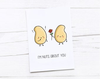 Happy Anniversary Card | Peanut | Nuts About You | Happy Valentine's Day Card | Valentines Card