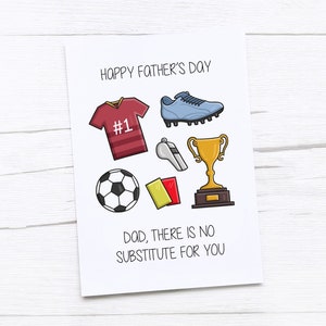 Carte de fête des pères heureuse | papa | Football