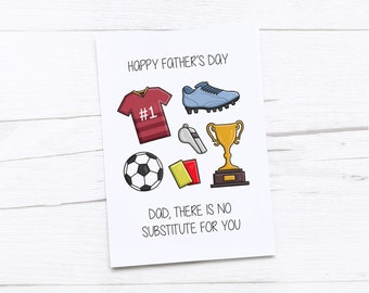 Happy Fathers Day Card | Dad Card | Football