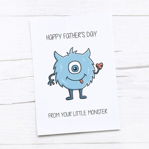 Carte de fête des pères heureux | Carte papa | Monstre