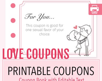 coupon book coupon template love coupon love coupons love etsy