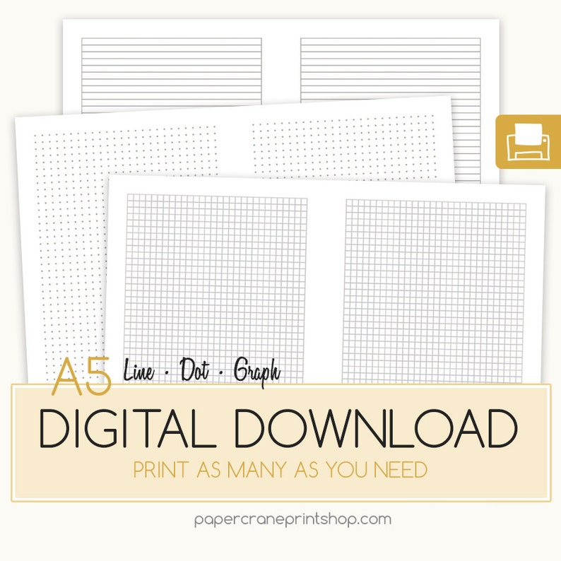 a5 dotted paper dot grid dot grid paper bullet journal dot etsy