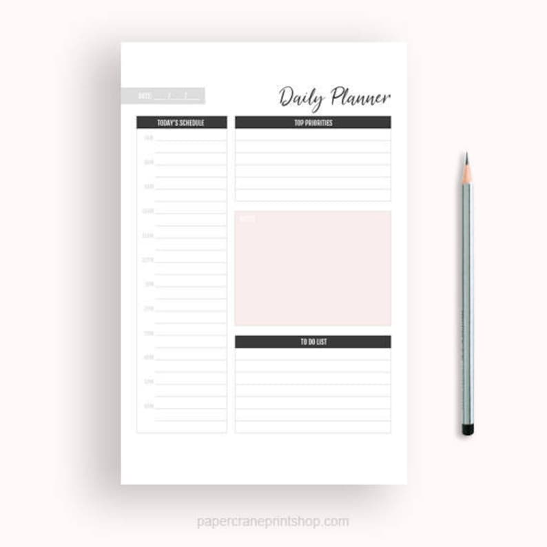 Daily Planner A5 Filofax Refills A5 Planner Kit Daily Etsy