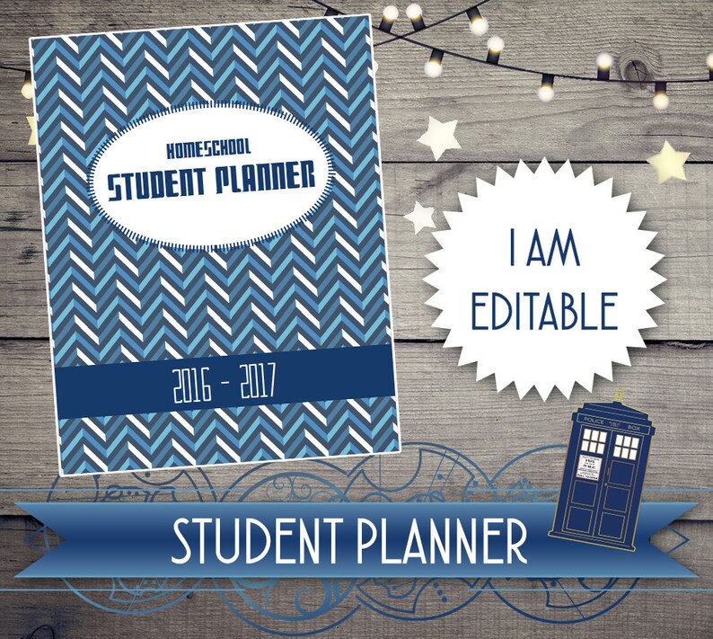 Doctor Who Student Planner Doctor Who Tardis Daily Planner | Etsy