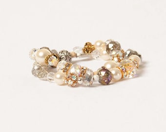 The Jacquelyn Handmade Gemstone Swarovski Crystal Stretch