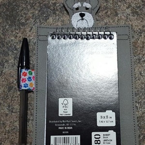 Miniature Schnauzer Note Pad Holder