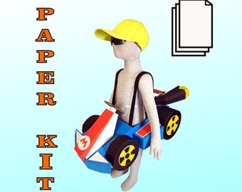 Mario kart kids costume template - Paper kit