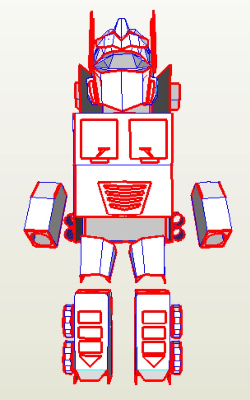 Transformable Optimus Prime wearable costume for kids Digital DIY blueprints image 7