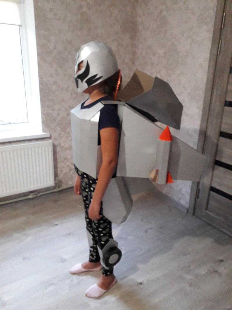 Jet Fighter Transformer Cardboard Kid Costume Digital Etsy