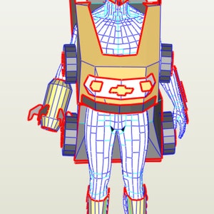 Puede incluir: Una ilustraci&oacute;n digital de un robot en forma de coche amarillo y negro. El robot est&aacute; en posici&oacute;n de pie con los brazos extendidos. El robot est&aacute; hecho de una malla de alambre.