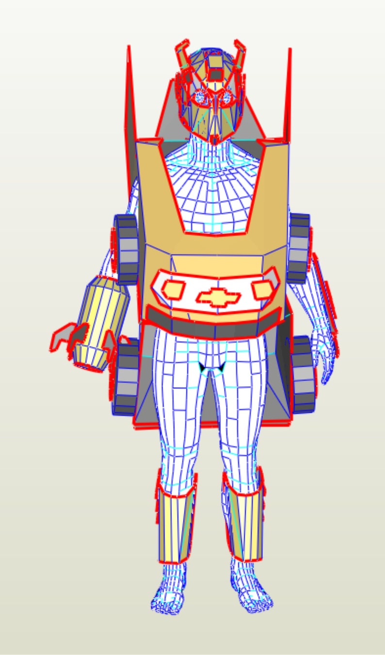 Puede incluir: Una ilustraci&oacute;n digital de un robot en forma de coche amarillo y negro. El robot est&aacute; en posici&oacute;n de pie con los brazos extendidos. El robot est&aacute; hecho de una malla de alambre.