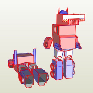 Transformable Optimus Prime wearable costume for kids Digital DIY blueprints image 6