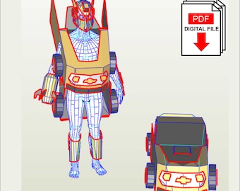 Transformable Bumblebee kids carnival costume (Digital DIY blueprints to build your own)