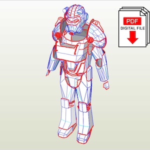 Plantillas de armadura de poder T-60 para cosplay en cartón