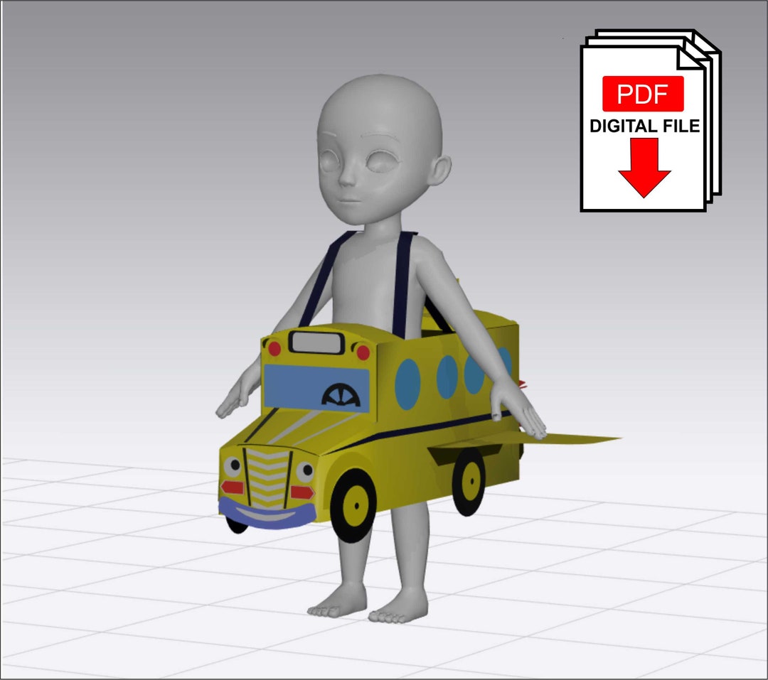 Modelli digitali di costumi per bambini dello Space Bus da