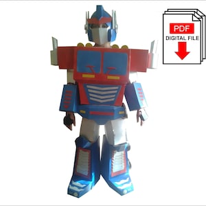 Planos digitales del disfraz de Optimus Prime para niños
