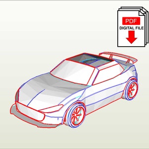 Plantillas digitales de disfraces de coches de carreras para niños para construir en cartón
