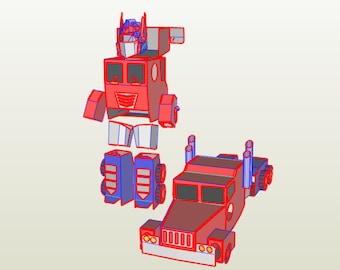 Transformable Optimus Prime wearable costume for kids (Digital DIY blueprints)