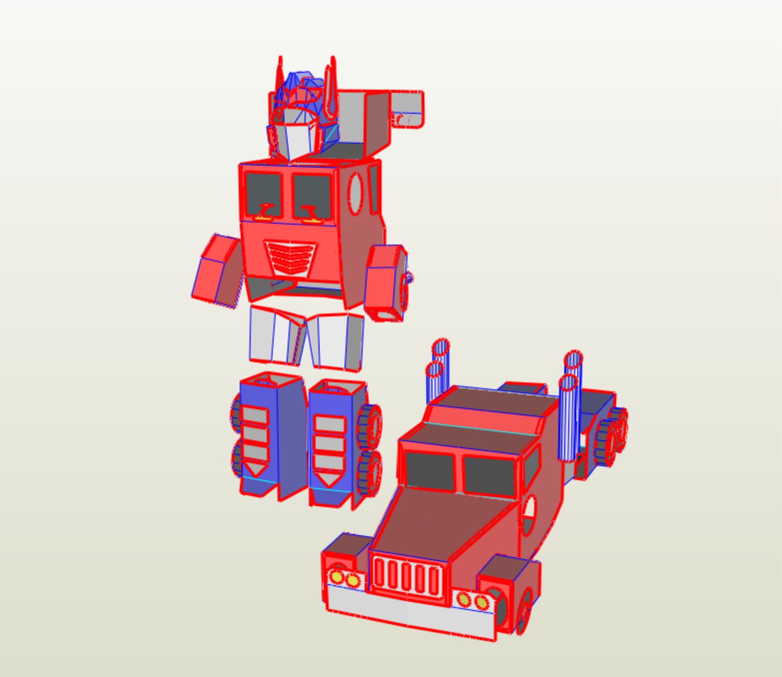 SIDA Sondaj Leg na Optimus Prime Cardboard Costume Template Gazos 