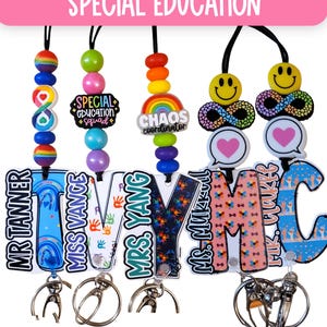 Personalized SPED Teacher Lanyard | Autism Support Badge Holder | Custom Name ID