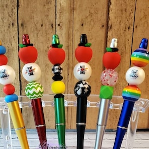 Teacher Gift Ideas for back to school, Silicone Beaded Pen, Teacher Appreciation, Cute pen, journaling refillable pens