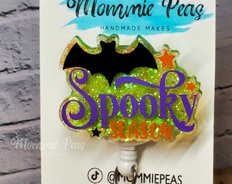 Its spooky season, Halloween lanyard, fun ghost id holders, interchangeable badge reel, retractable nurse gifts, teachers, pharmacy tech