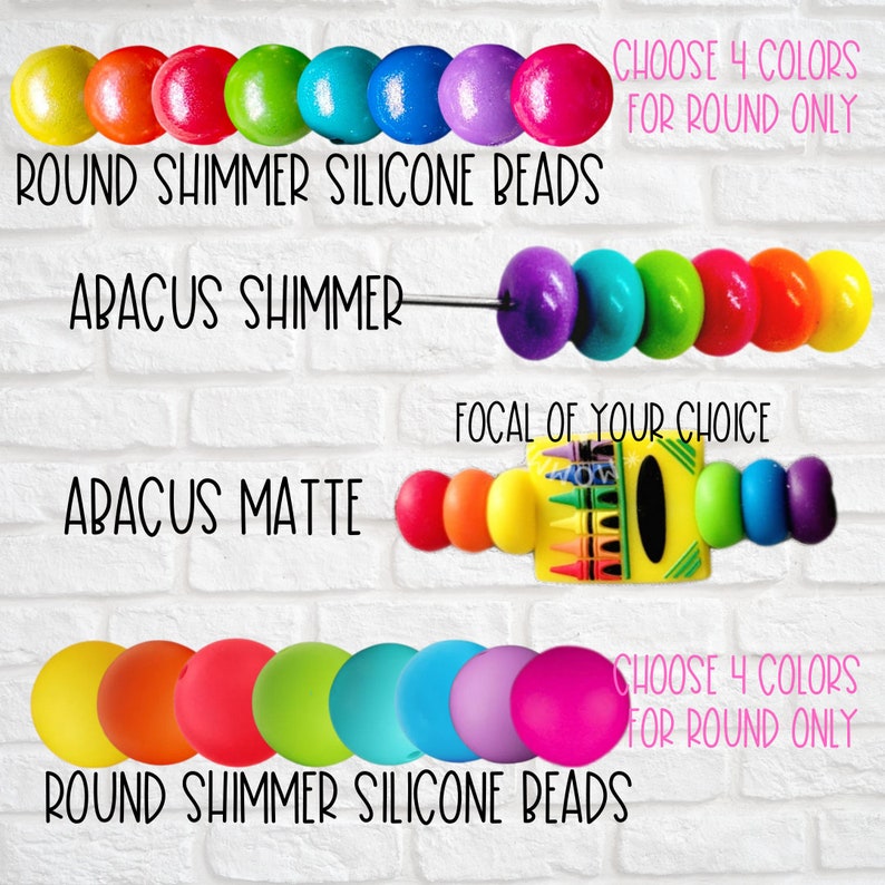 Personalized Crayon Monogram Alpha Lanyard Custom Bead Choices ID