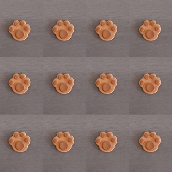 12 X Dog Paw Print Cake Toppers Edible Fondant Dog Print Etsy