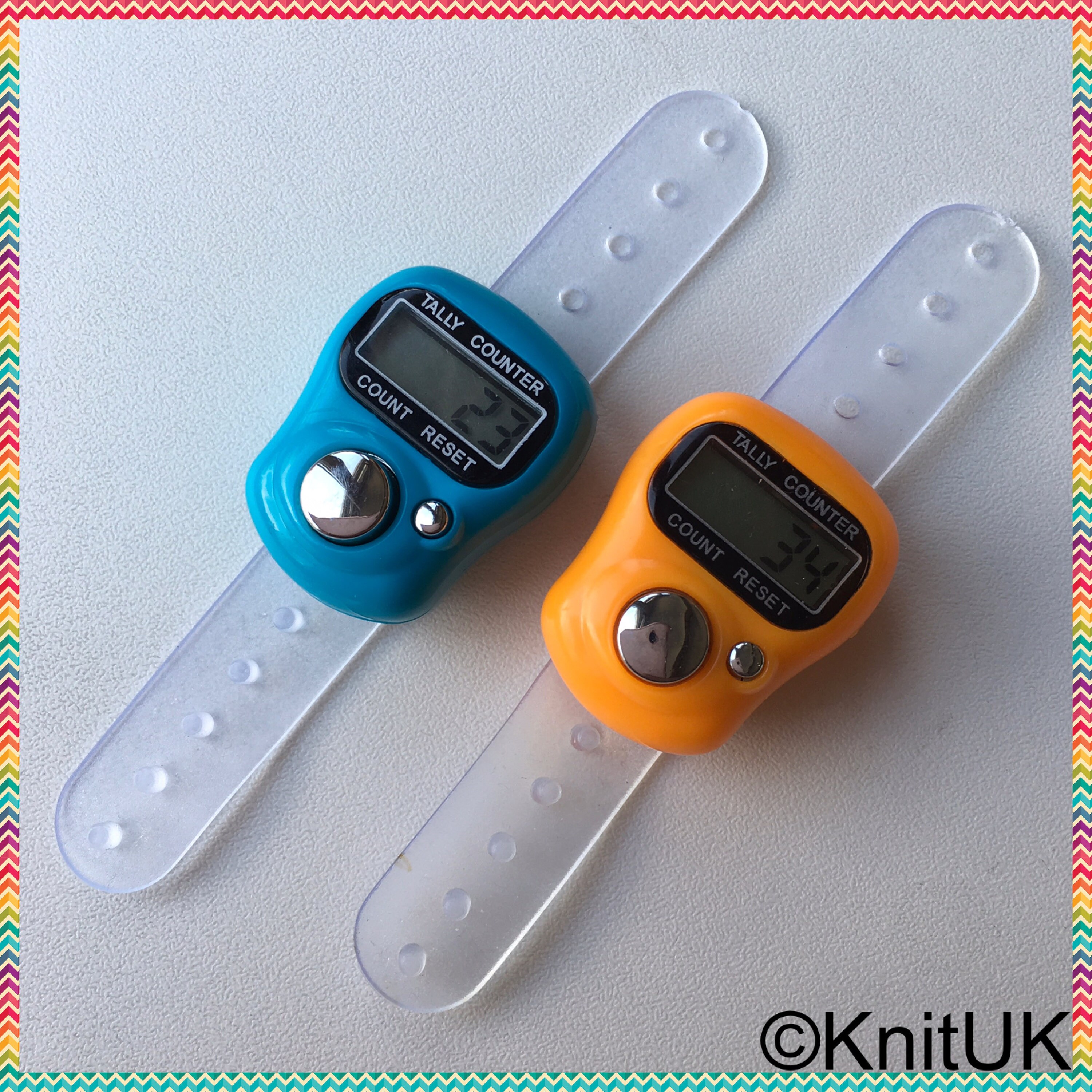 Digital Knitting Row-counter: LCD Tally Counter. 2 Pack (orange ...