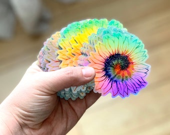Tie Dye Hibiscus Flower Sticker 70 Peace Love Cup Laptop Car Window Bumper Decal