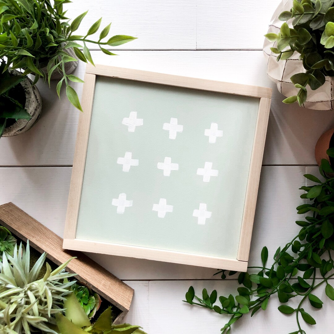 Splendid Sign Swiss Cross Decor - Patterned Sign - Painted Sign - Desk Decor ...