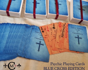 PSYCHIC ORACLE Cards! Blue Cross Edition - Give Accurate Psychic Readings! The ORIGINAL Accurate Psychic Playing Cards by Count Marco