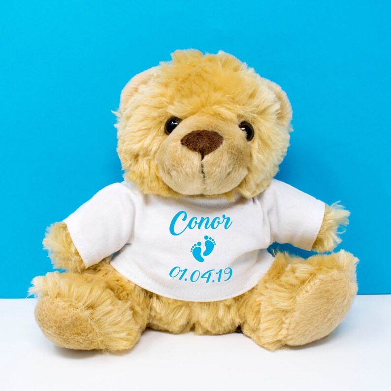 personalised new baby teddy