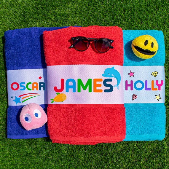 Boys/girls Children's Personalised Towels Kids Bath | Etsy UK