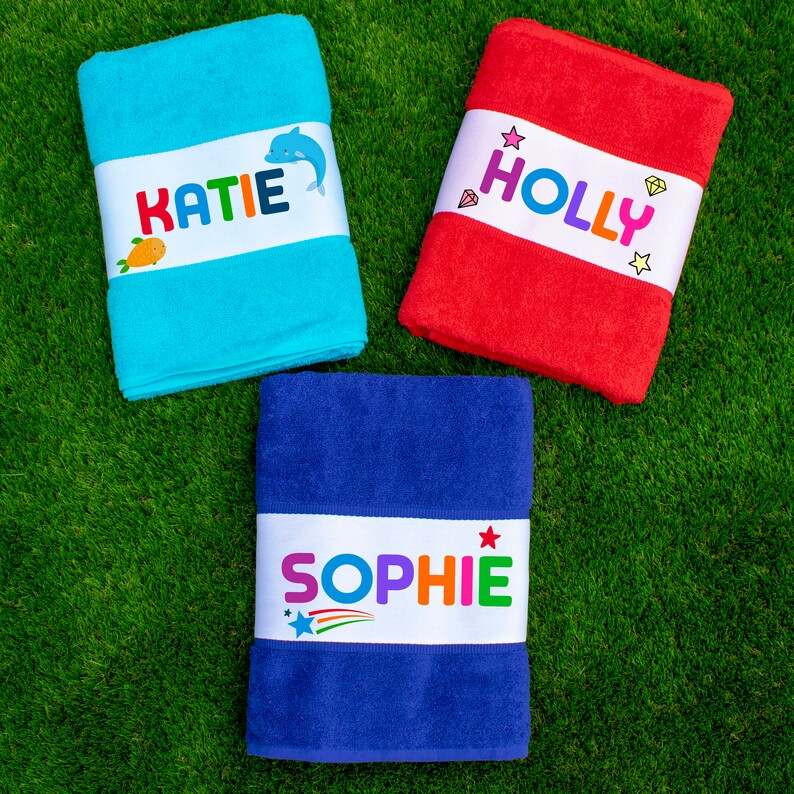 Boys/girls Children's Personalised Towels Kids Bath - Etsy UK