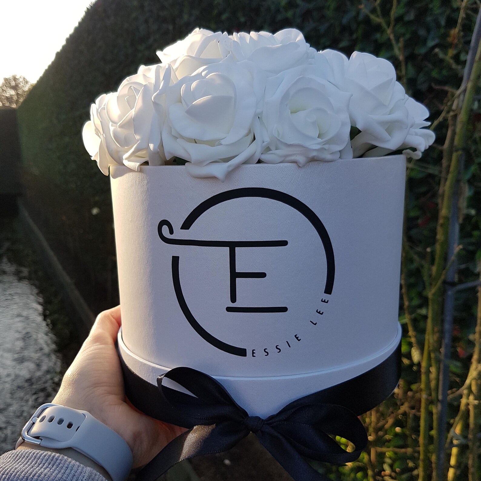 Personalised Floral Initial Hat Box Flower Wedding Gifts Etsy UK
