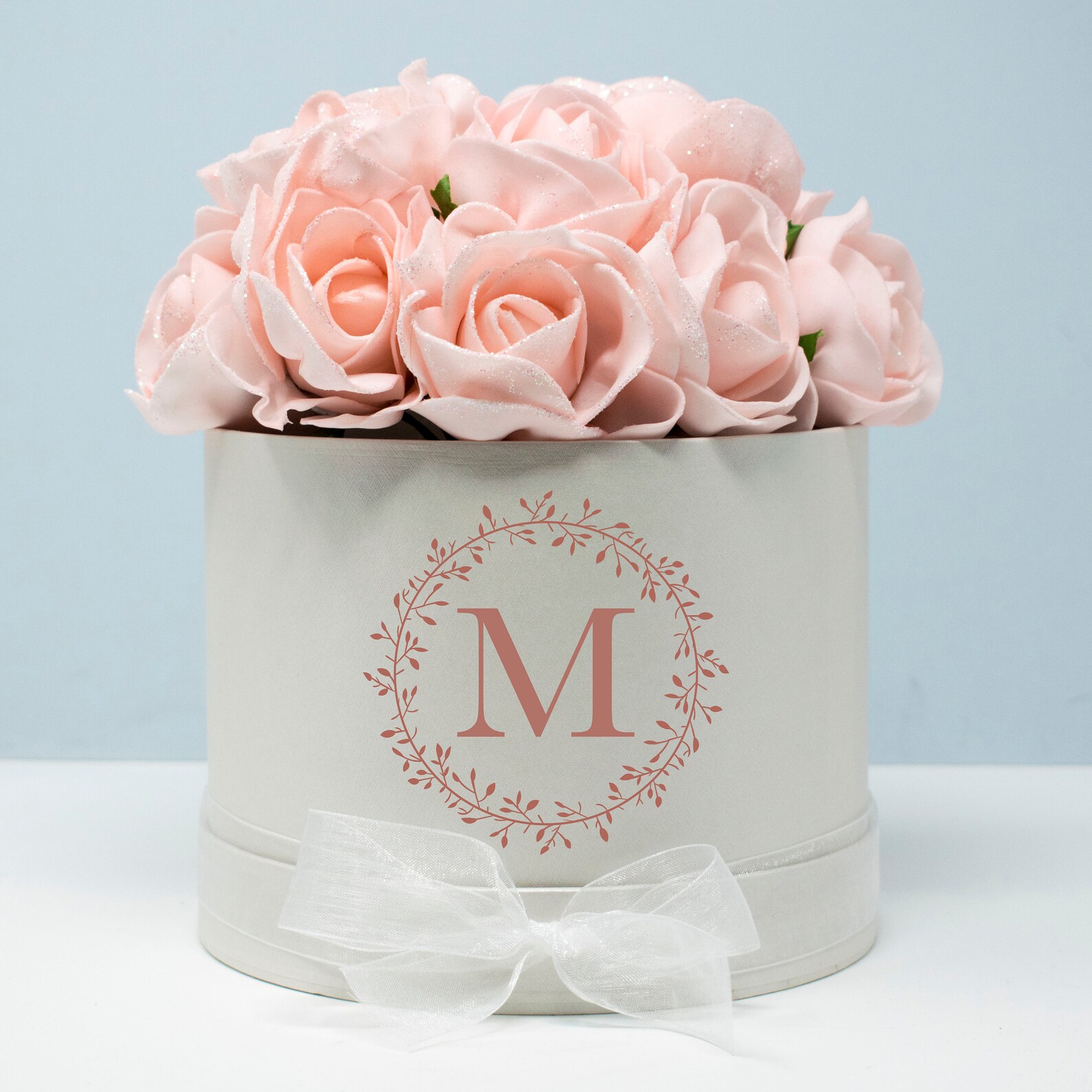 Personalised Floral Initial Hat Box Flower Wedding Gifts Etsy UK