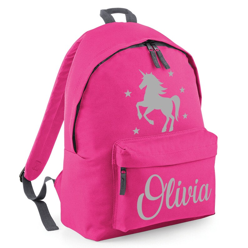 Personalised Name Dinosaur Book Bag Backpack Back to School Bag Bookbag Custom