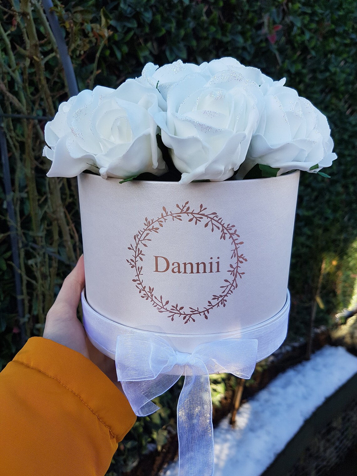 Personalised Floral Initial Hat Box Flower Wedding Gifts Etsy UK