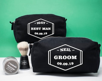 Personalised Groomsmen Washbag, Best Man Wash Bag, Gifts for the Usher, Thank you Groomsmen Wash Bag,Personalised Toiletry Bag, Travel Bag