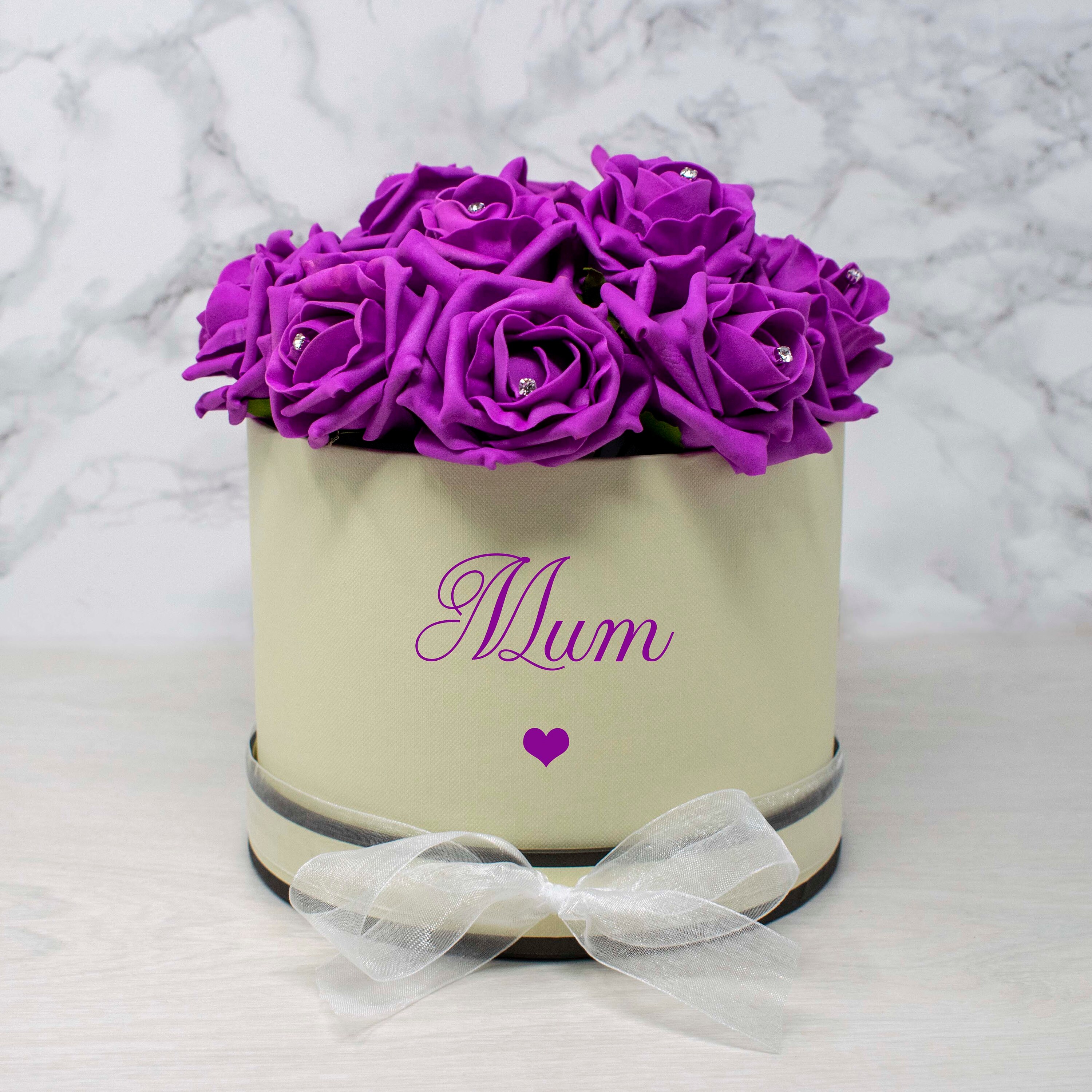 Personalised Diamante Rose Hat Box Bespoke Flower Hat Boxes Etsy
