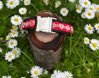 Hundehalsband "Alpenstyle Alpen Alpenlook rot"