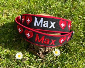 Appenzeller Mountain Dog Schweizer Berner Sennenhund Hundehalsband bestickt mit Name