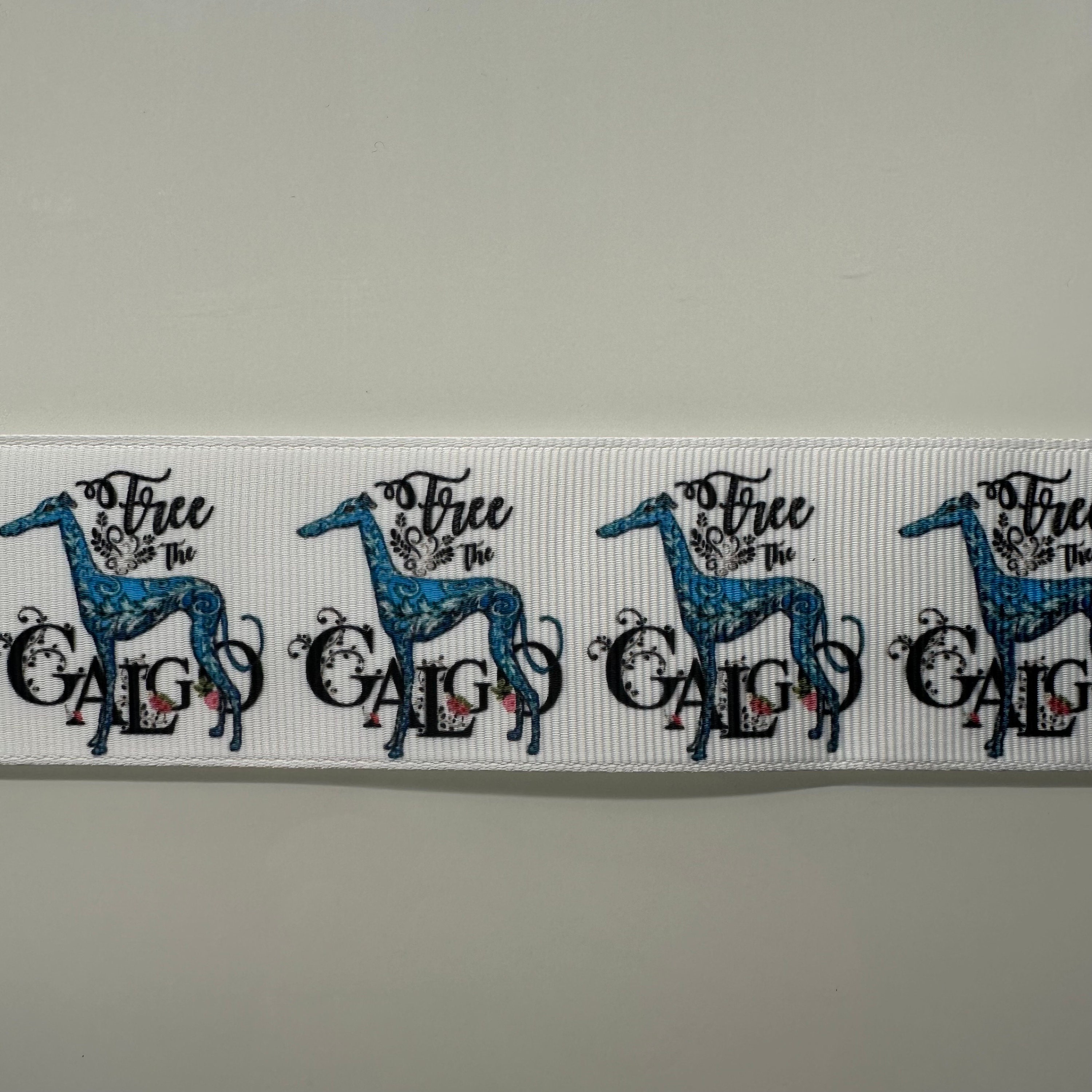 Ribbon webbing dog dogs Free Galgo Greyhound 38 mm