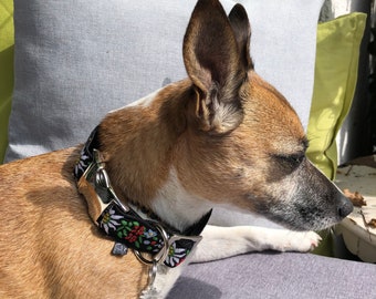 Dog Collar Set With Leash Mountain Flowers - Main Image