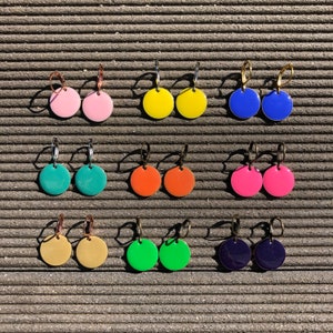 Enamel earrings Drop earrings Earrings in different colors