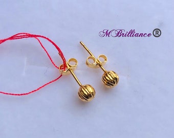 22k Gold Studs Etsy